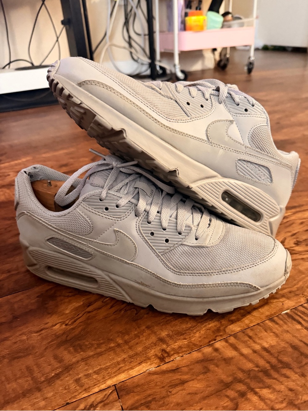 Nike Air Max 90 Shoes Mens Size 12 Gray Running Low Top Sneakers CN8490-001